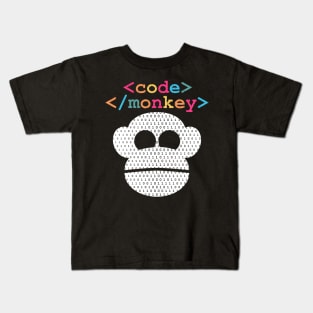 Code Monkey Developer Data Kids T-Shirt